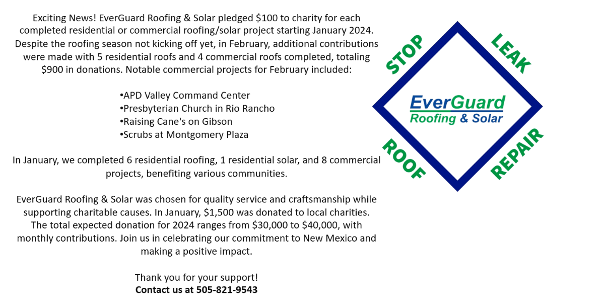 everguard roofing charitable feb 2024